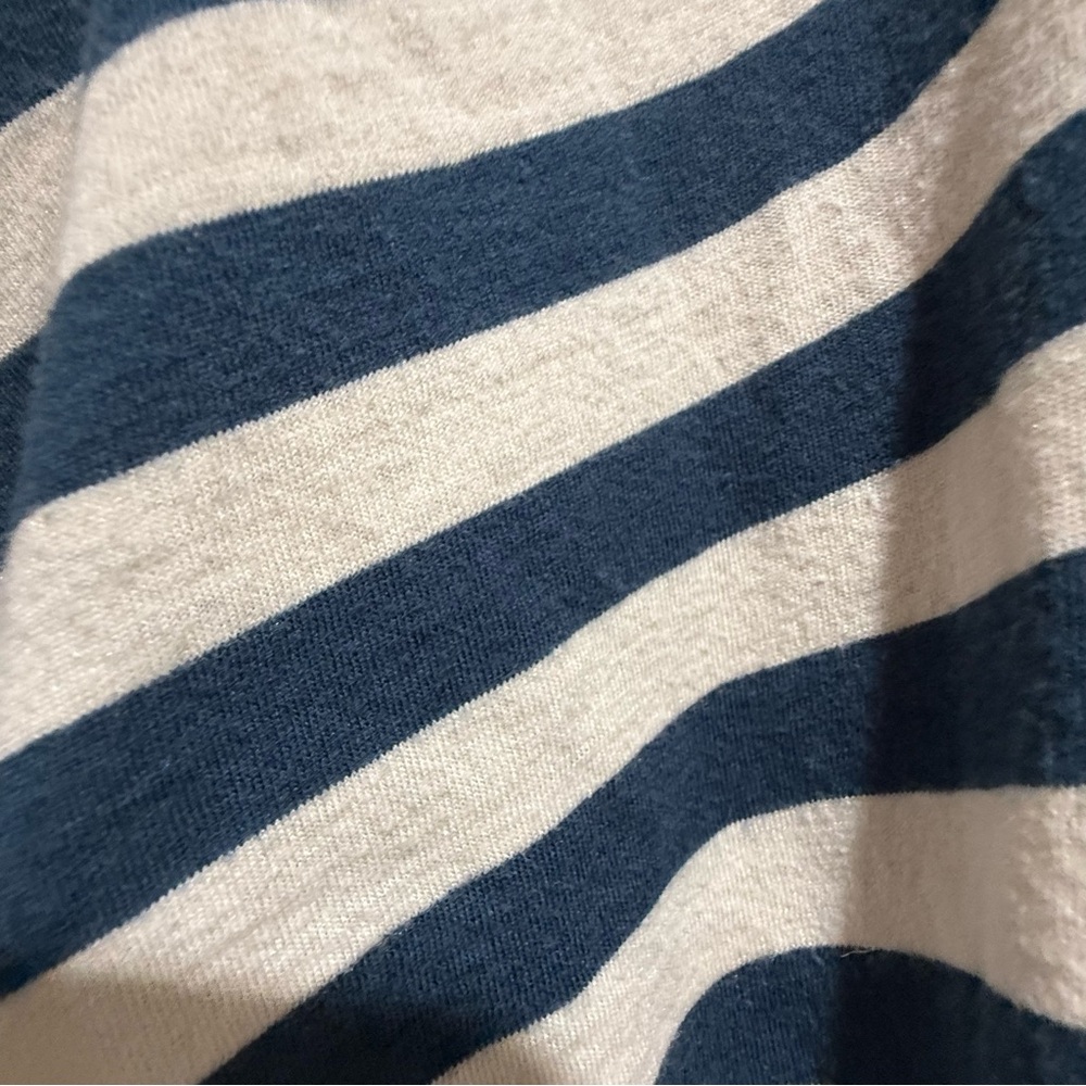Anthropologie Floreat Striped Ruffle Rope Navy & Cream Size Small Anthro - Picture 6 of 7